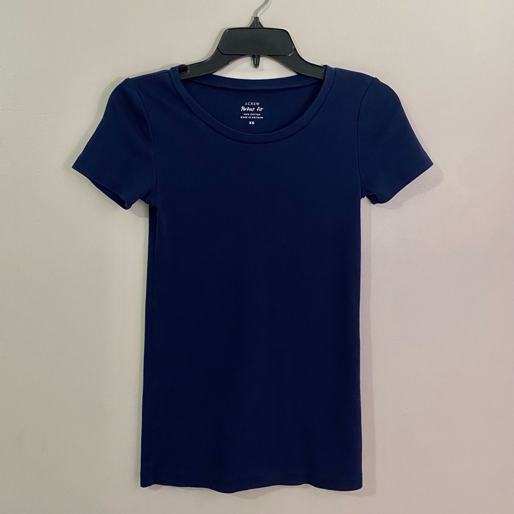 J Crew Perfect Fit Navy Blue Shirt